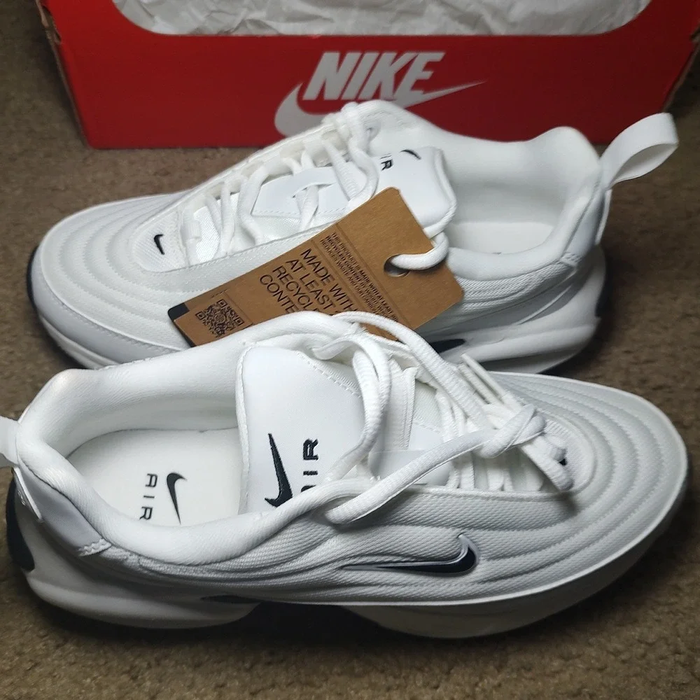 Nike‎ Air Max AP Kids Sneakers White Black CU4826-100 Low Top Running Shoes